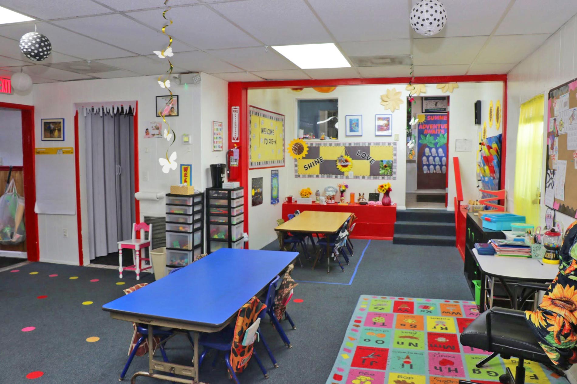 Indoor activity room for physical play at A Child's Choice daycare center